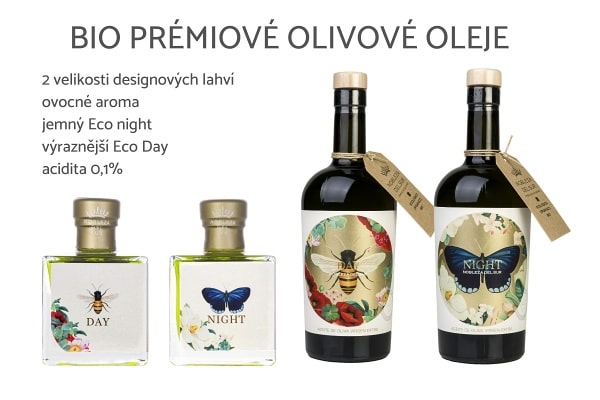 BIO extra panenské olivové oleje Eco Day a Eco Night
